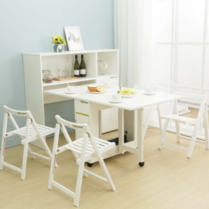 Bàn Ẩn Hiện Đại Bộ Bàn Ăn Thực Tế Với 4 Ghế Cho Phòng Ăn - Product Image 2