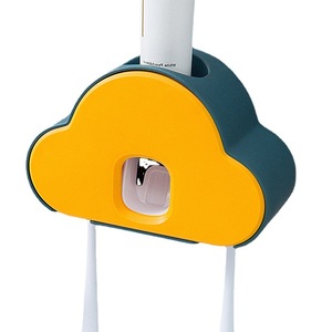 Cloud Shape Automatic <b>Toothpaste</b> <b>Dispenser</b> Wall Mounted Toothbrush Holder For Bathroom - Product Image 5