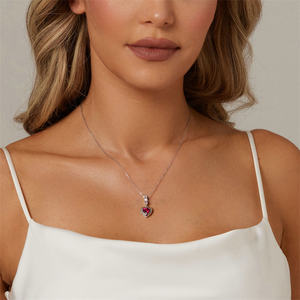 Offre Spéciale classique nouvel article de mode Original S925 argent ouvrable pour toujours amour <span class=keywords><strong>coeur</strong></span> perle pendentif collier - Product Image 3