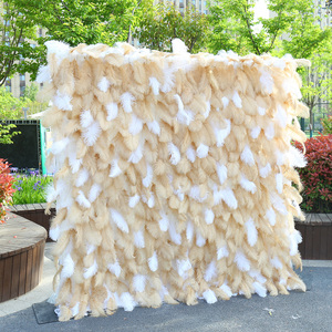 ฉากหลังดอกไม้ผ้าเทียมแบบม้วนเก็บได้ รุ่น H-523 ขนาด 8x8 ฟุต ลายดอกไม้ 3 มิติ สีแดง ม่วง ขาว สำหรับตกแต่งงานแต่งงาน - Product Image 1