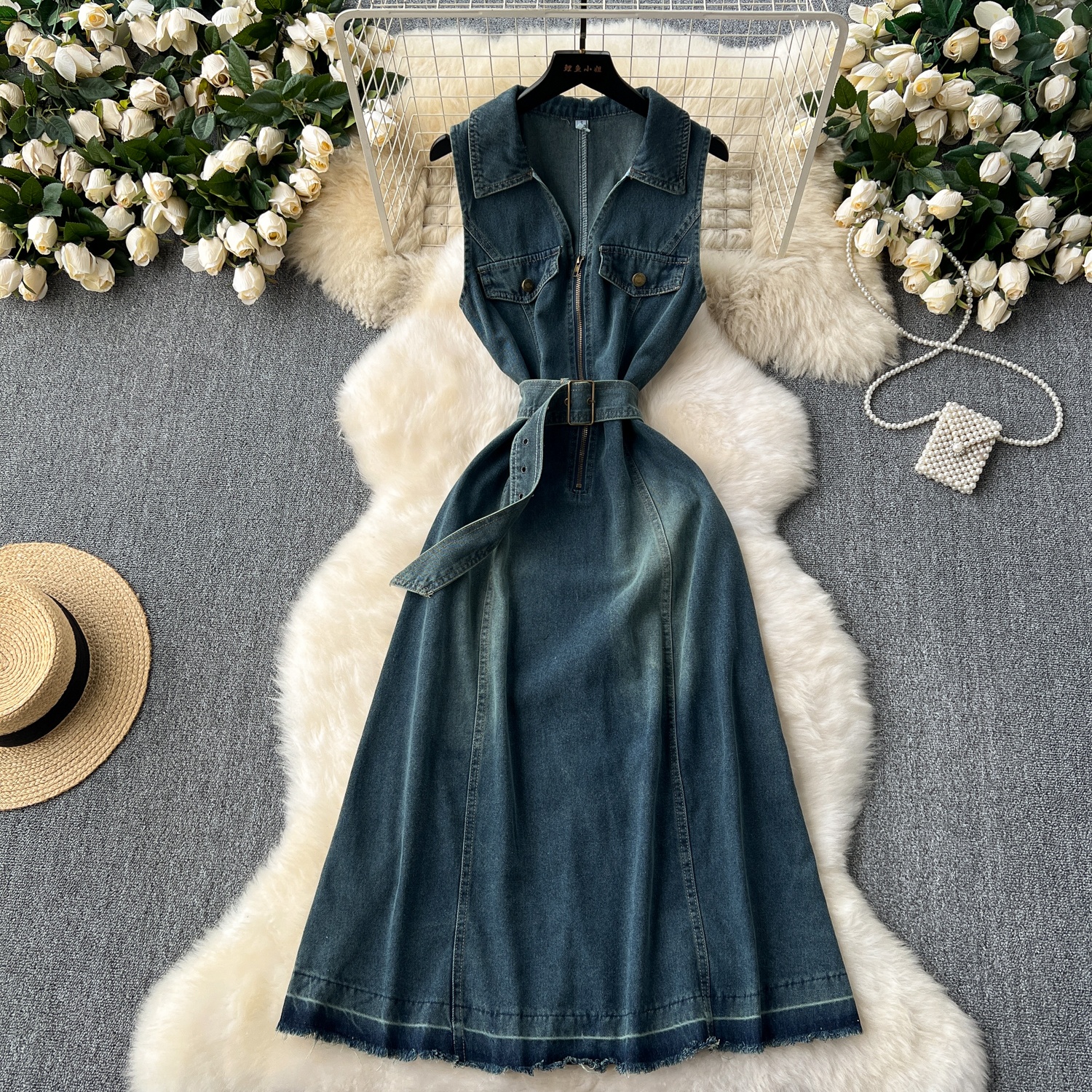 Shop Our Elegant Denim Long Dress - Perfect for Formal Occasions