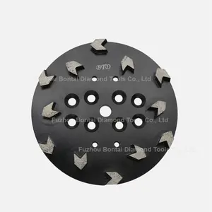 Bontai Designed Concrete Grinding Plate Diamond Abrasive Disc For Concrete Floor