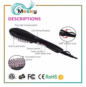 2019 Venta caliente potente cepillo eléctrico de pelo peine alisar el cabello rápidamente y fácilmente - Product Image 3