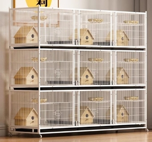 Fabrikant Groothandel Drielaagse Vierkante Grote Papegaaienkooi Vogelkooi Grote Broedvogelkooi Met Dienblad <span class=keywords><strong>Feeder</strong></span> - Product Image 1