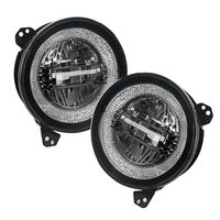 Phare LED RGB 9 pouces à faisceau haut/bas pour Wrangler JL Sahara Rubicon Gladiator, étanche IP67, Plug & Play