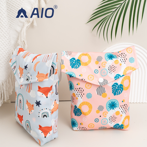 حقيبة مبللة هندسية مقاومة للماء للسفر والشاطئ ، تخزين الوجبات الخفيفة للأمهات ، منظم رطب ، أكياس حفاضات الأطفال - Product Image 2