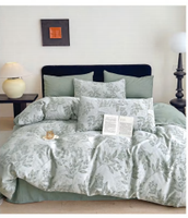 Parure de lit jacquard grande taille en fil teint lavé 60S de haute qualité, quatre pièces, avec housse de couette et taies d'oreiller pour maisons et dortoirs