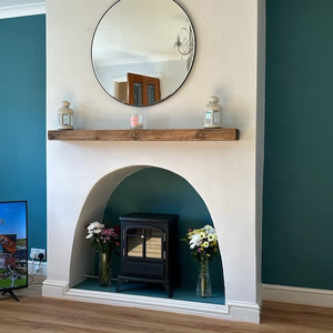 Muebles Rústicos Hechos a Mano <span class=keywords><strong>de</strong></span> <span class=keywords><strong>Madera</strong></span> Maciza, Repisa Flotante <span class=keywords><strong>de</strong></span> <span class=keywords><strong>Madera</strong></span> Reciclada <span class=keywords><strong>para</strong></span> Montar en la Pared, <span class=keywords><strong>para</strong></span> Decoración del Hogar y Almacenamiento - Product Image 2