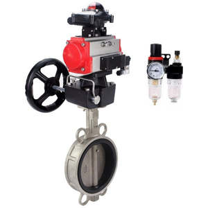 Vannes DNOVA en acier inoxydable AISI 316L à bride compacte, manuelles, WBV3232N-2W-Fb-H - Product Image 1
