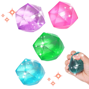 Wholesales 5.5cm Maltose Ice Cube Block Stress Gem Ball Toys Stress Squishy Fidget Stretchy Toy Party Gifts for Kids - Product Image 1