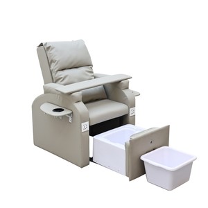 Sillón de Pedicura para Salón de Uñas con Bañera sin Tuberías para Masaje de Pies, Asiento y Respaldo Eléctricos Ajustables para el Cuidado de los Pies y el Arte de las Uñas - Product Image 1