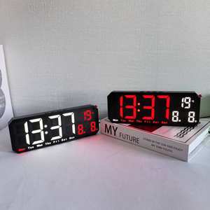 นาฬิกาปลุกดิจิตอล LED อเนกประสงค์ทันสมัย นาฬิกาตั้งโต๊ะอัจฉริยะ นาฬิกาตั้งโต๊ะ USB สำหรับตกแต่ง<span class=keywords><strong>บ้าน</strong></span>และสำนักงาน - Product Image 5