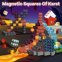 300 pièces de blocs de construction magnétiques d'ingénierie, cubes magnétiques sensoriels, cadeau d'anniversaire/de Noël/d'Halloween pour garçons et filles
