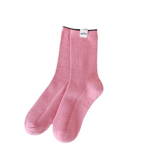 Chaussettes décontractées unisexes pour femmes, tricotées double <span class=keywords><strong>aiguille</strong></span>, absorbantes, avec étiquette au <span class=keywords><strong>talon</strong></span>, en coton pur, color-block, printemps-été - Product Image 6