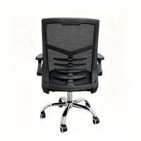 Chaise de bureau en maille avec accoudoirs, pivotante, pour personnel, base chromée, vente en gros directe usine Chine, commande en gros, OEM ODM, mobilier de bureau