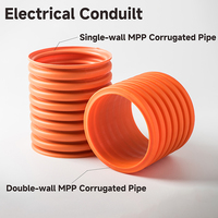 Conduit électrique souterrain flexible en MPP, tube de protection de câbles en plastique, matériaux durables, conduit en plastique résistant