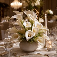 Realistische Künstliche Calla-Lilie Einzelner Stiel 67cm Wasserfeste Plastikblume für Hochzeit Heimdekoration Großhandel