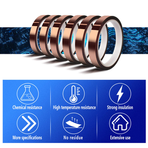 Bande adhésive de <span class=keywords><strong>film</strong></span> de polyimide de Silicone antistatique masquage de bande de <span class=keywords><strong>Goldfinger</strong></span> pour l'application électrique d'impression 3D de soudure de carte PCB - Product Image 5