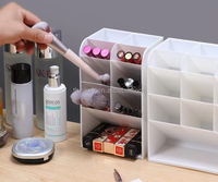 Organiseur de Bureau Multifonctionnel en Plastique avec Tiroir, Porte-Stylos et Boîte de Rangement, Accessoire de Bureau Fonctionnel