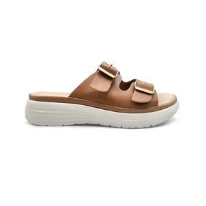 Estate donna confortevole <span class=keywords><strong>spiaggia</strong></span> scivolo rafia plateau sandali con cinturino a punta di chiusura all'ingrosso appartamenti per le signore - Product Image 5