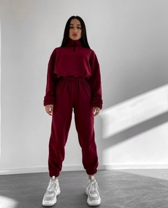 Abito sportivo Casual a due pezzi con logo personalizzato maglione a maniche lunghe autunnale + <span class=keywords><strong>pantaloni</strong></span> da <span class=keywords><strong>jogger</strong></span> abbigliamento quotidiano - Product Image 5