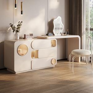 Table de toilette en bois de style crème, écologique, commode, armoire de rangement, tout-en-un, table de toilette <span class=keywords><strong>escamotable</strong></span> d'angle, table de chevet - Product Image 3