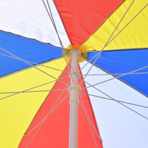 Sombrilla de Playa Multicolor sin Taladro, Ajustable de 120 a 130 cm, Plegable, Portátil, con Soporte para Silla, Protección Solar - Product Image 2