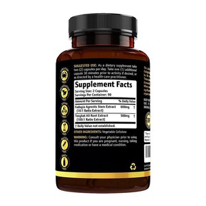 OEM paketi Tongkat Ali kapsül 60 Fadogia Agrestis kök erkekler sağlık doğal bitkisel Tongkat Ali kapsül ile formüle - Product Image 3