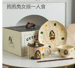 Set <span class=keywords><strong>di</strong></span> scatole regalo <span class=keywords><strong>di</strong></span> compleanno in ceramica <span class=keywords><strong>porcellana</strong></span> Ramen zuppa Vintage cibo ciotola tè tazza <span class=keywords><strong>di</strong></span> caffè e piatto con bacchette per le <span class=keywords><strong>donne</strong></span> della ragazza - Product Image 4