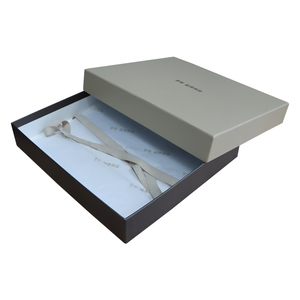 Custom Logo Lid and Base <strong>Boxes</strong> for Bedding Set Clothes Packaging Box with Ribbon - Product Image 2