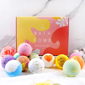 Tùy Chỉnh Glitter Đóng Gói Lớn Bath Bom Lavender 100% Tinh Dầu Tự Nhiên Của Bộ Quà Tặng