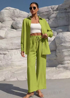 Offre Spéciale – Ensembles 2 Pièces Solides pour Femmes : Cardigan et Pantalon – Tenues d'Automne Tendance Style Occidental – Grandes Tailles – Streetwear pour Dames – Fabrication OEM