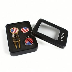 Custom Logo Golf Accessory Set with Ball Marker Divot Tool <b>Hat</b> Clip Tee for Father's Day Business Events or New Year - Product Image 3