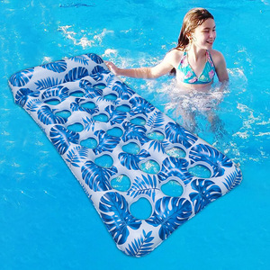 Punto de fábrica Inflable Agua Corazón Fila flotante PVC Adulto Piscina Hamaca Copa Agujero Respaldo Silla de salón Cama flotante - Product Image 1