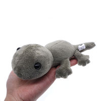 Peluches kawaii en peluche douce gecko lézard couché gris personnalisé