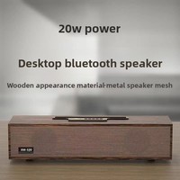 Mini-enceinte d'ordinateur en bois à double haut-parleur, subwoofer multimédia pour ordinateur portable, idéale pour la maison et le bureau, portable et alimentée par batterie