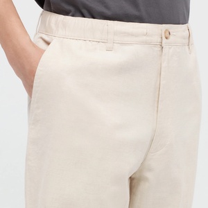 Pantalones Casuales Ligeros Personalizados, de Pierna Recta, Mezcla de Algodón y Lino, Relajados, para Hombre - Product Image 4