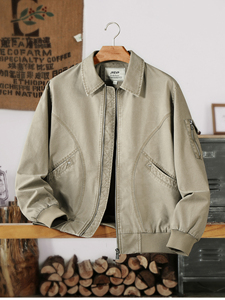 Giacca Tridimensionale Elegante e Funzionale da Uomo per Primavera e Autunno, Comoda e Casual con Dettagli a Contrasto, Capospalla di Tendenza - Product Image 1