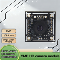 Caméra USB personnalisable 2MP à obturateur global, capteur CMOS 1/2.6 pouces, 1080p 30fps, pixel 3μm, UVC, pour vision industrielle et numérisation.
