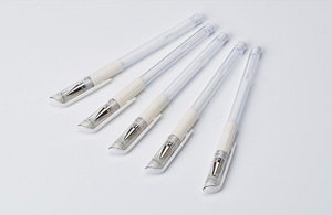 Bolígrafo de tinta de Gel blanco con logotipo gratis, marcador de piel de tatuaje Microblading de Color fácil, pistola Microblading de <span class=keywords><strong>Metal</strong></span> de aluminio, tatuaje eléctrico Manual - Product Image 4