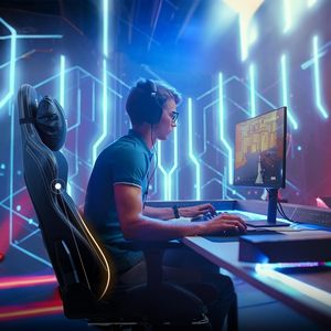 Chaises <span class=keywords><strong>de</strong></span> jeu pour ordinateur <span class=keywords><strong>de</strong></span> bureau <span class=keywords><strong>haut</strong></span> <span class=keywords><strong>de</strong></span> <span class=keywords><strong>gamme</strong></span>, sièges <span class=keywords><strong>de</strong></span> joueur réglables en hauteur, 4 ventilateurs <span class=keywords><strong>de</strong></span> refroidissement, mousse moulée, cuir synthétique - Product Image 4