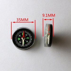 Boussole d'extérieur 35 mm, outil de navigation manuel en plastique rempli d'huile pour la randonnée, le camping, l'alpinisme, aide pédagogique pour enfants - Product Image 3