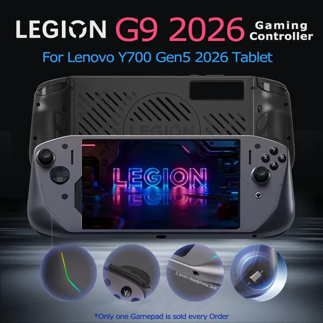 New LEGION G9 2026 Gaming Controller for Y700 Gen5 Tablet Exclusive RGB High Precision Hall Rocker Handle Gamepad Made China