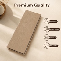 Plancher stratifié flottant imperméable ENF effet bois, système de pose par clips, résistant aux rayures, biseauté sur quatre côtés, pour salon et chambre