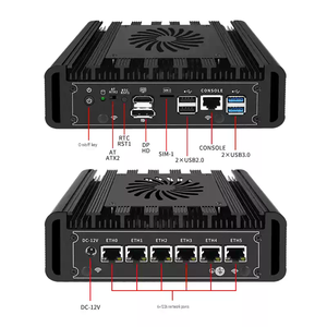 BKHD J6412 N150 N300 มินิพีซีอุตสาหกรรม 6 พอร์ต LAN 2.5G อุปกรณ์เครือข่าย Intel I226V - Product Image 3
