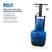 SIHOK 540mm 4KW Meuleuse à béton à double tête 6 disques 220V 380V à vitesse variable pour le ponçage de sols industriels CE
