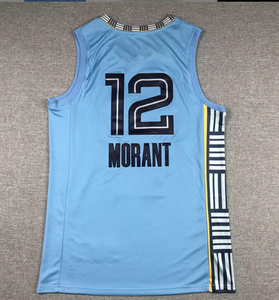 Nouveaux maillots de <span class=keywords><strong>basket</strong></span>-ball personnalisés pour hommes, en maille respirante à séchage rapide, avec broderie <span class=keywords><strong>Ja</strong></span> <span class=keywords><strong>Morant</strong></span> 12, uniforme de <span class=keywords><strong>basket</strong></span>-ball - Product Image 3