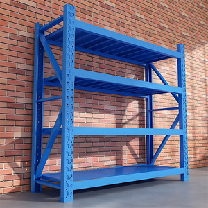 スチール調整可能ライトボルトフリー工業用棚500kg荷重ベアリング倉庫収納多目的タイプ - Product Image 1