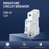 EAST - Interruptor Automático Miniatura Serie MCB 6kA 10A-63A 1P/2P AC230/400V para Uso Doméstico e Industrial EM6, Gran Venta