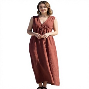 New Trendy 100% Cotton Digital Printed High Quality Long Floor-Length Simple Boho <b>Dress</b> for Women Zippers Button Lace <b>Summer</b> - Product Image 1